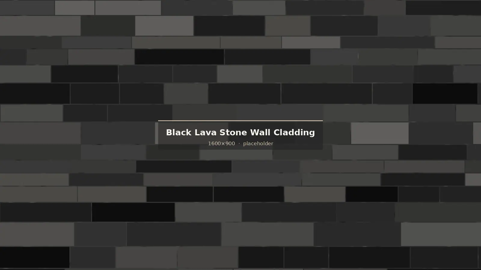 Black lava stone wall cladding on a contemporary facade