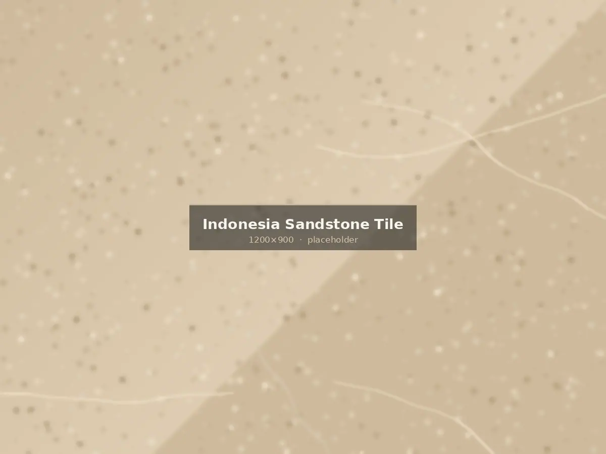 Sandblasted Indonesian sandstone tile in a warm buff tone