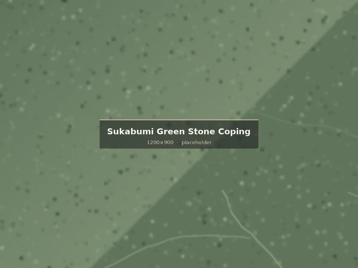 Bullnose Sukabumi green stone pool coping edge detail