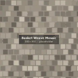 Basket Weave Stone Mosaic surface detail showing finish and stone texture