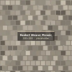 Basket Weave Stone Mosaic installed on an architectural project