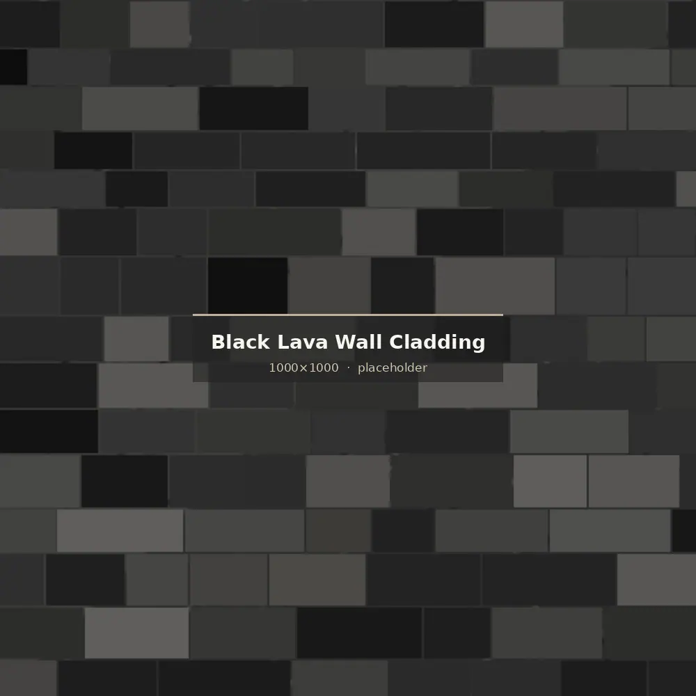 Black Lava Stone Wall Cladding from Indonesia — main product view