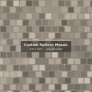 Custom Pattern Mosaic surface detail showing finish and stone texture