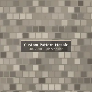 Custom Pattern Mosaic installed on an architectural project