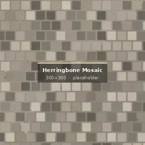 Herringbone Stone Mosaic surface detail showing finish and stone texture