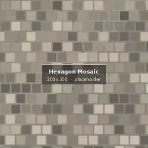 Hexagon Stone Mosaic surface detail showing finish and stone texture