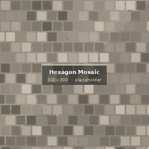 Hexagon Stone Mosaic installed on an architectural project