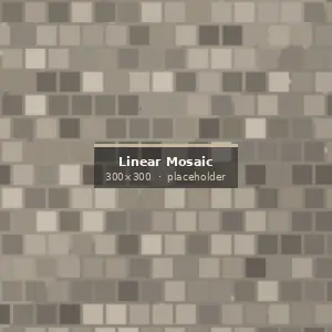 Linear Stone Mosaic installed on an architectural project