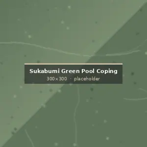 Sukabumi Green Stone Pool Coping installed on an architectural project